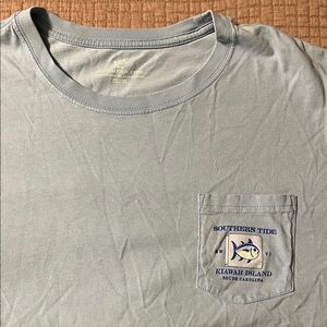Southern Tide Light Blue Pocket Tee Kiawah Island XL